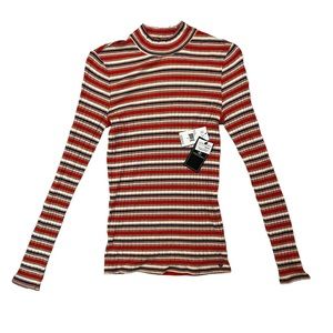 Striped long sleeve top